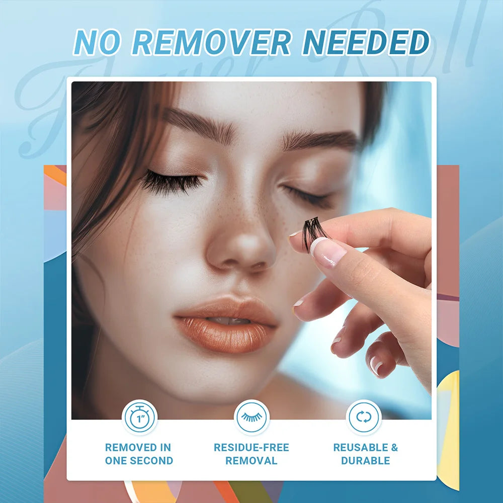 Faux Cils Auto-Adhésifs – Sans Colle, Style Volume DIY