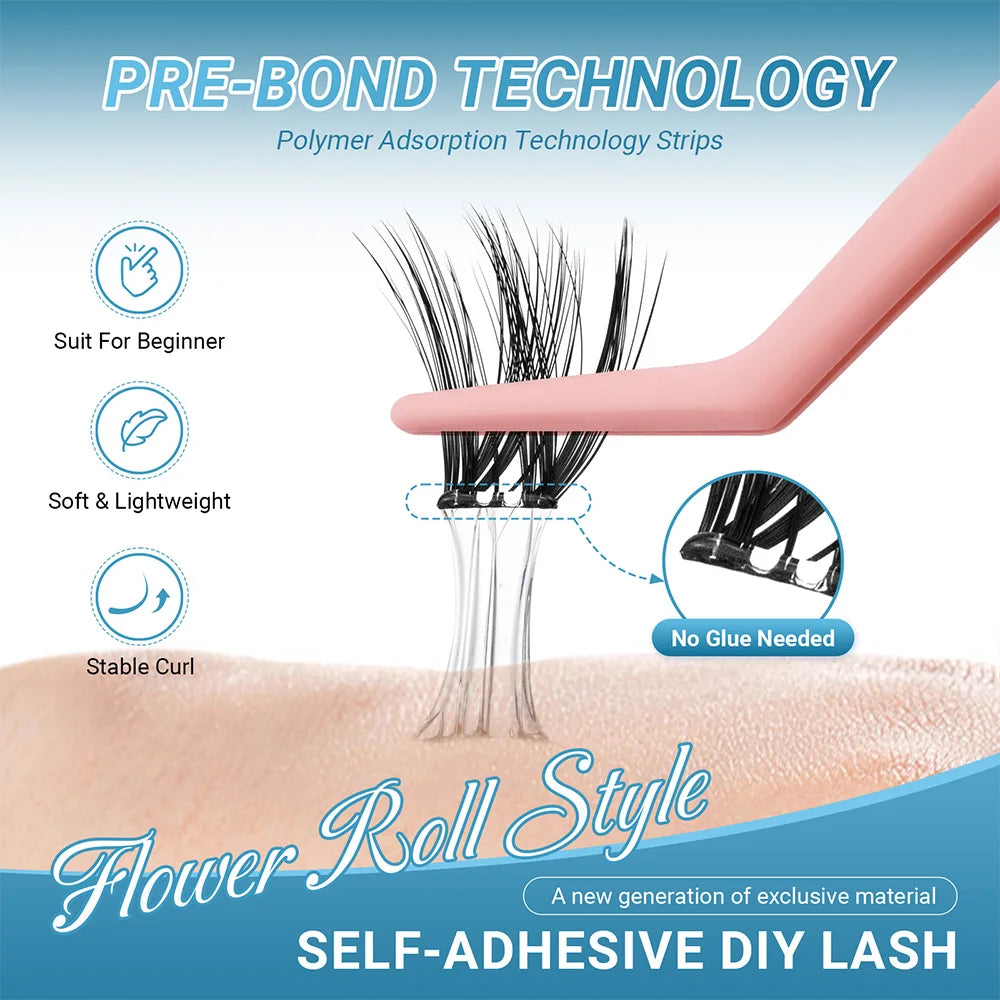 Faux Cils Auto-Adhésifs – Sans Colle, Style Volume DIY