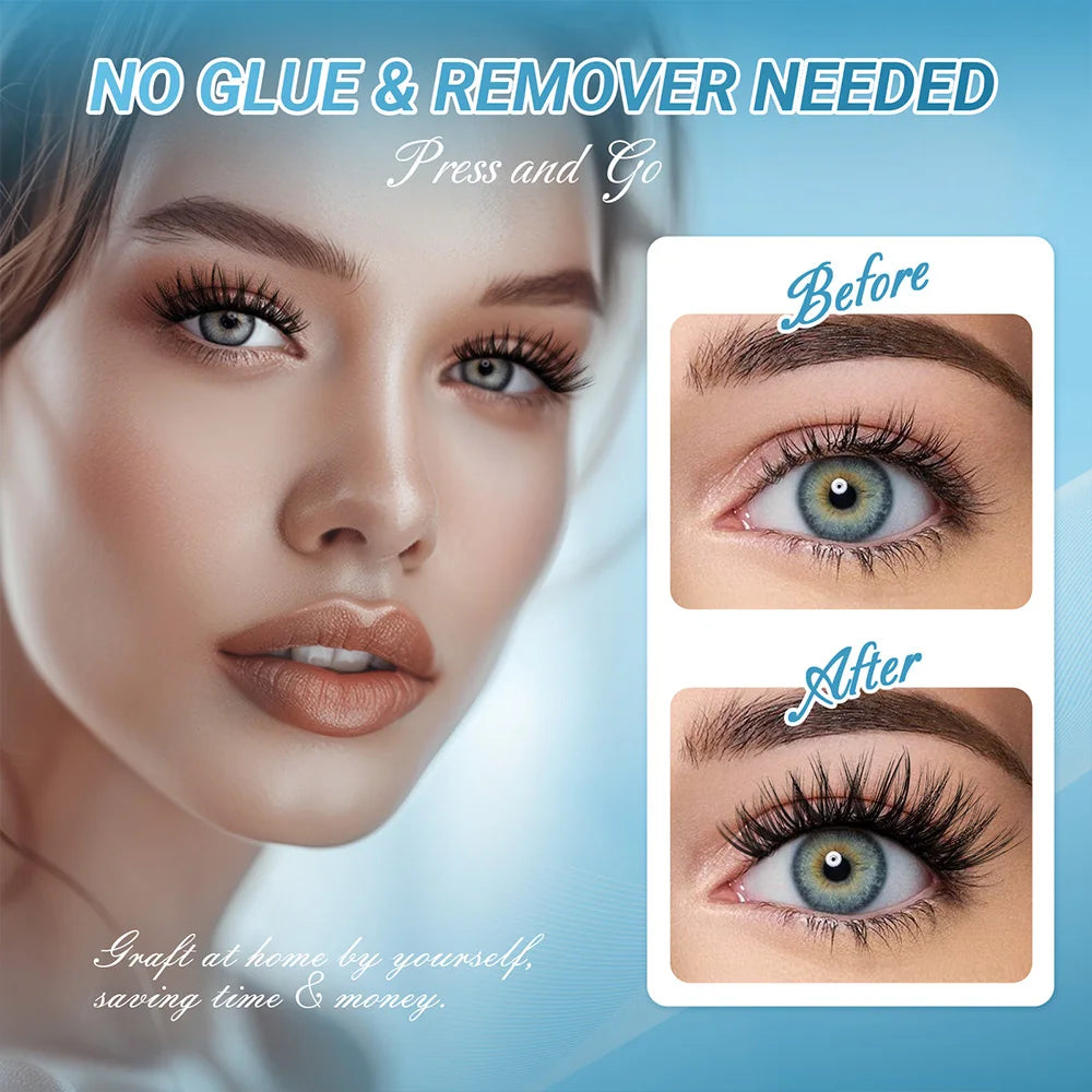 Faux Cils Auto-Adhésifs – Sans Colle, Style Volume DIY