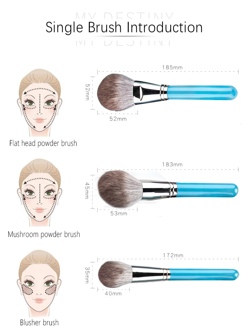Set 13 Pinceaux Maquillage Professionnels avec Pochette