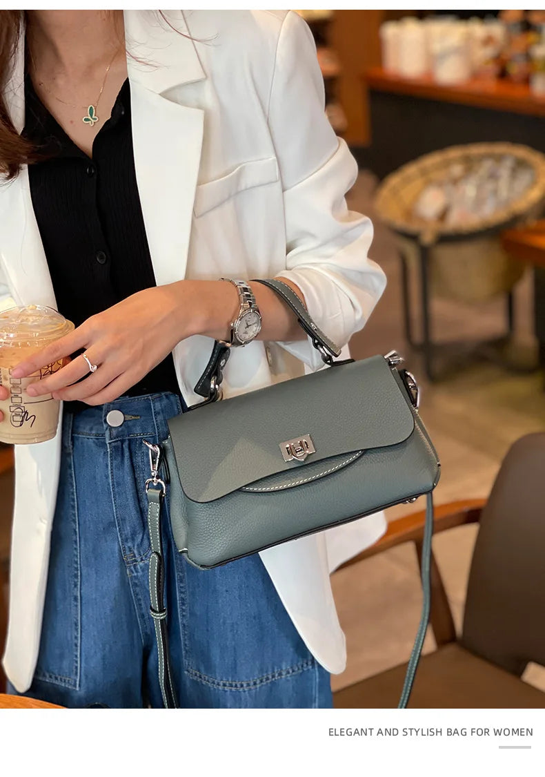 Sac à main femme en cuir élégant, 6 coloris