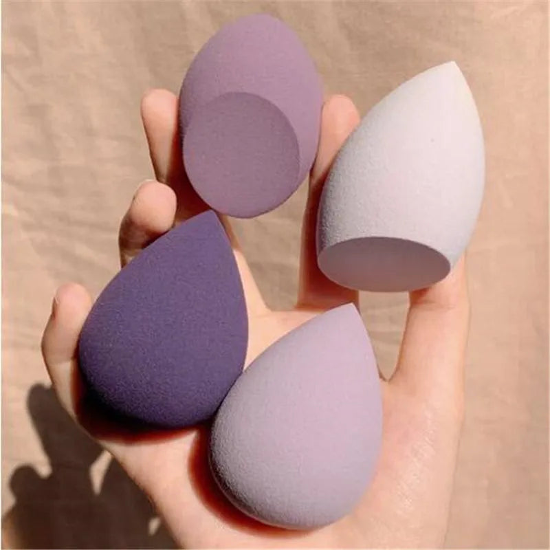 Lot de 4 éponges maquillage – Fond de teint, poudre & blending, sans latex