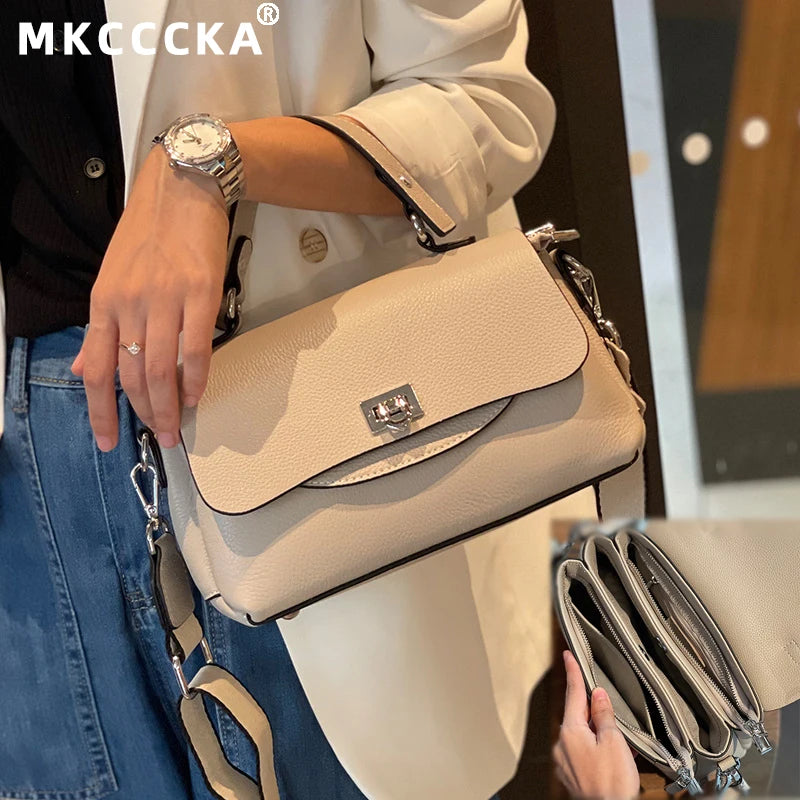 Sac à main femme en cuir élégant, 6 coloris