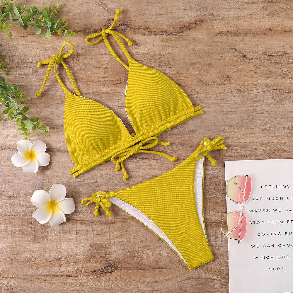 Bikini 2 Pièces – Style Brésilien -Plusieurs coloris