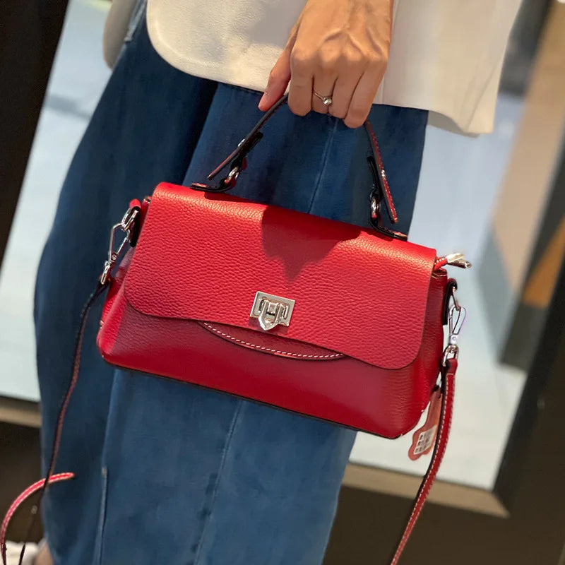 Sac à main femme en cuir élégant, 6 coloris