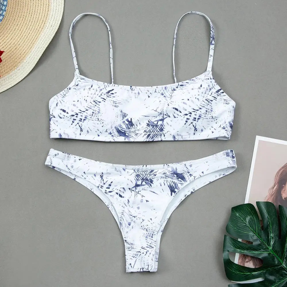 Bikini Deux Pièces Femme – Bandeau Push-Up & Bas Taille Mi-Haute