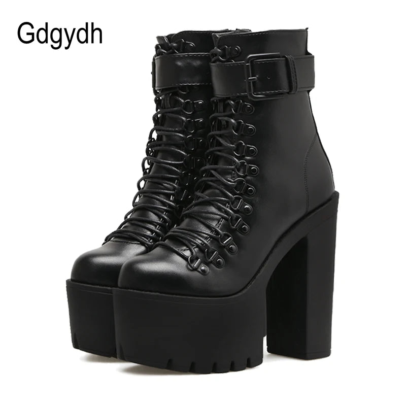 Bottines Moto Femme  – Talon Ultra Haut & Fermeture Éclair