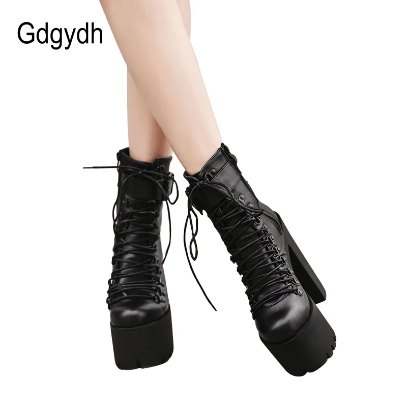 Bottines Moto Femme  – Talon Ultra Haut & Fermeture Éclair
