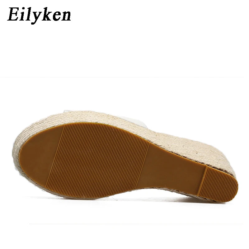 Sandales Compensées Femme  – PVC Transparent & Talon Haut