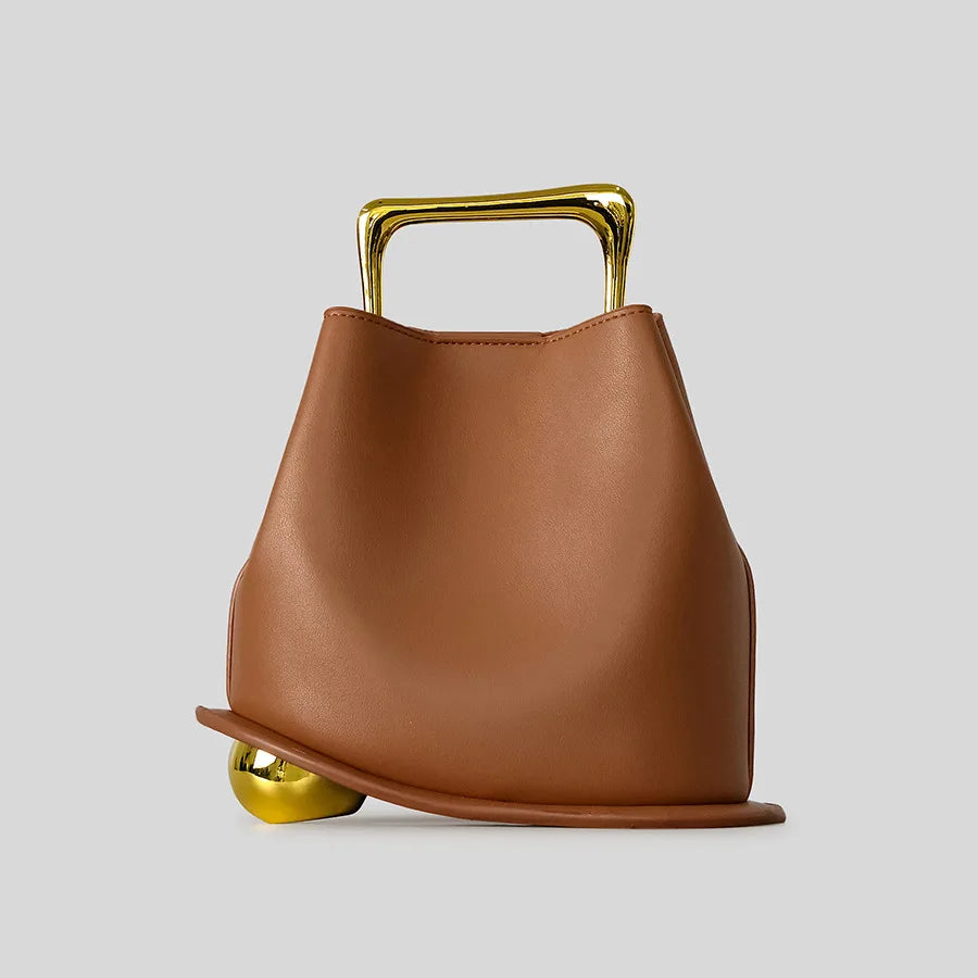 Sac seau en cuir PU – Poignée métal – Plusieurs coloris