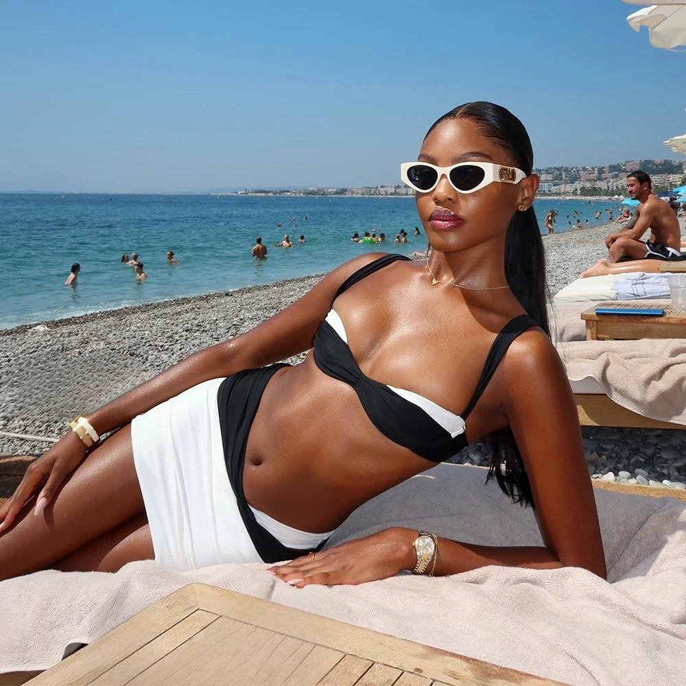 Bikini Femme 3 Pièces Micro Push-Up & Culotte Tanga