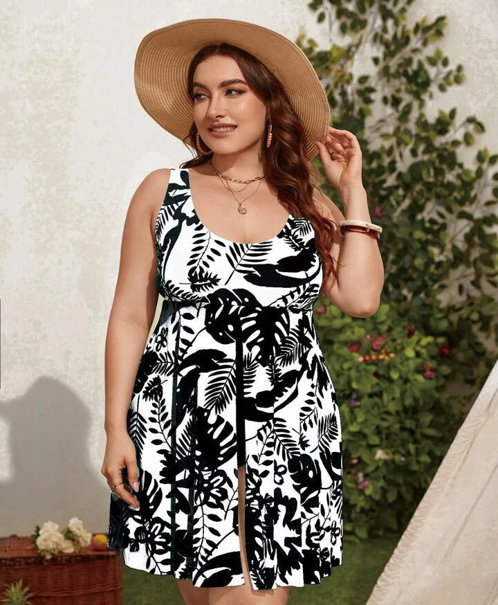 Monokini Femme Grande Taille Col Carré – 6 Coloris 1XLà 5XL