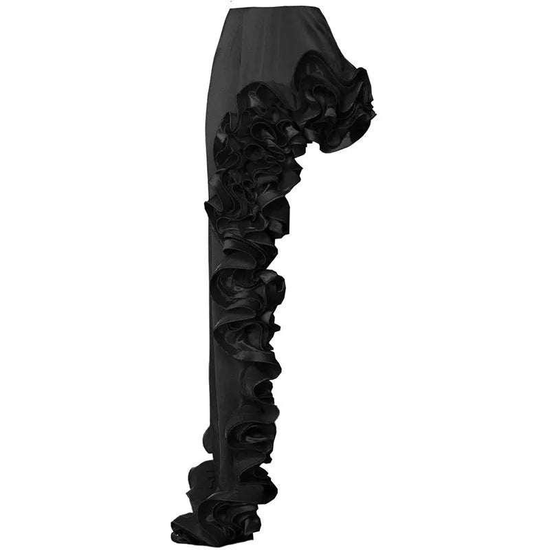 Bikini avec jupe pour femme, maillot de bain, imprimé épissure à volants, vêtements de plage, couvertures de bikini de vacances, tenues d'été, nouveau