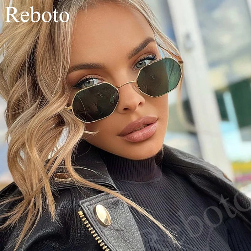 Lunettes de soleil femme polygonales – Monture alliage – Plusieurs coloris
