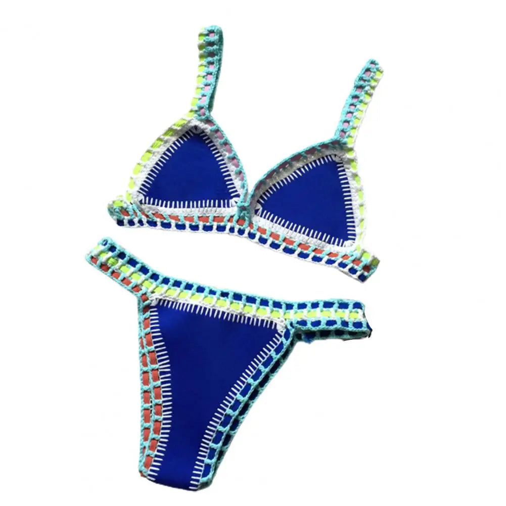 Bikini  2 Pièces – Crochet & Patchwork Style Brésilien -Plusieurs coloris
