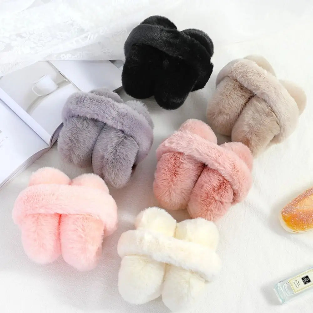 Cache-oreilles pliables unisexe – Couleur unie, épais – Plusieurs coloris