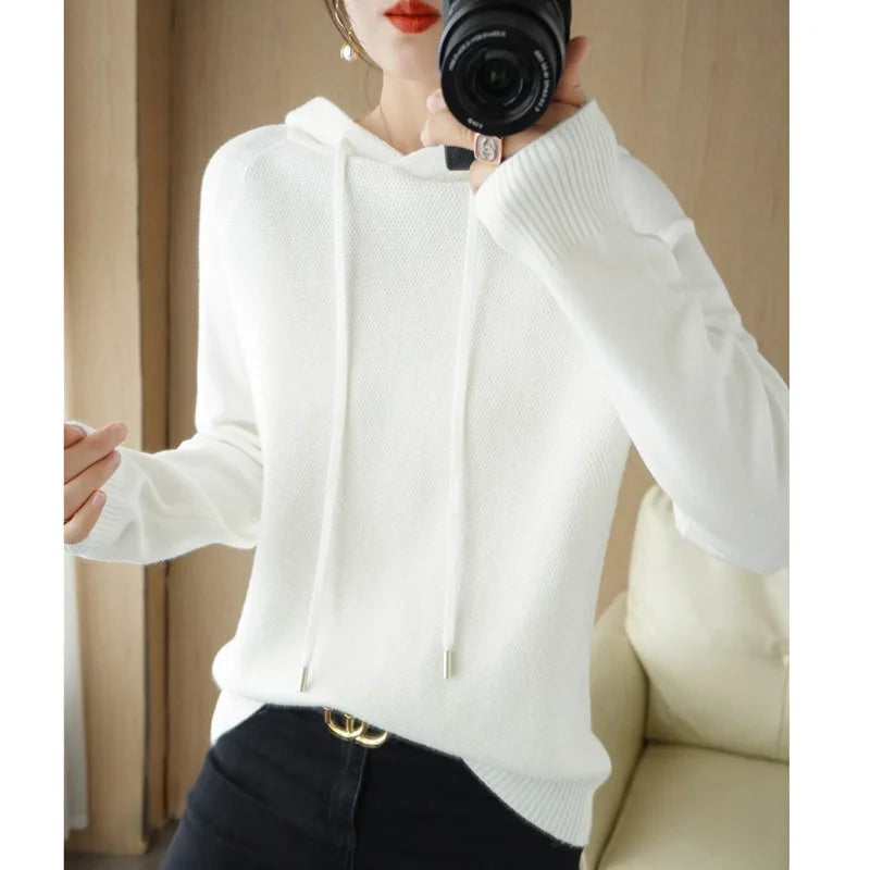 Sweat-shirt à capuche femme – pullover décontracté,  10 coloris