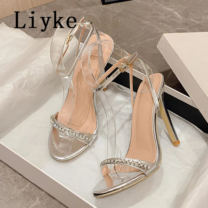 Sandales  femme – Talon aiguille 11 cm soirée & été -2 coloris