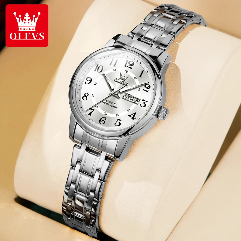 Montre femme – Quartz, acier, élégante – Plusieurs coloris