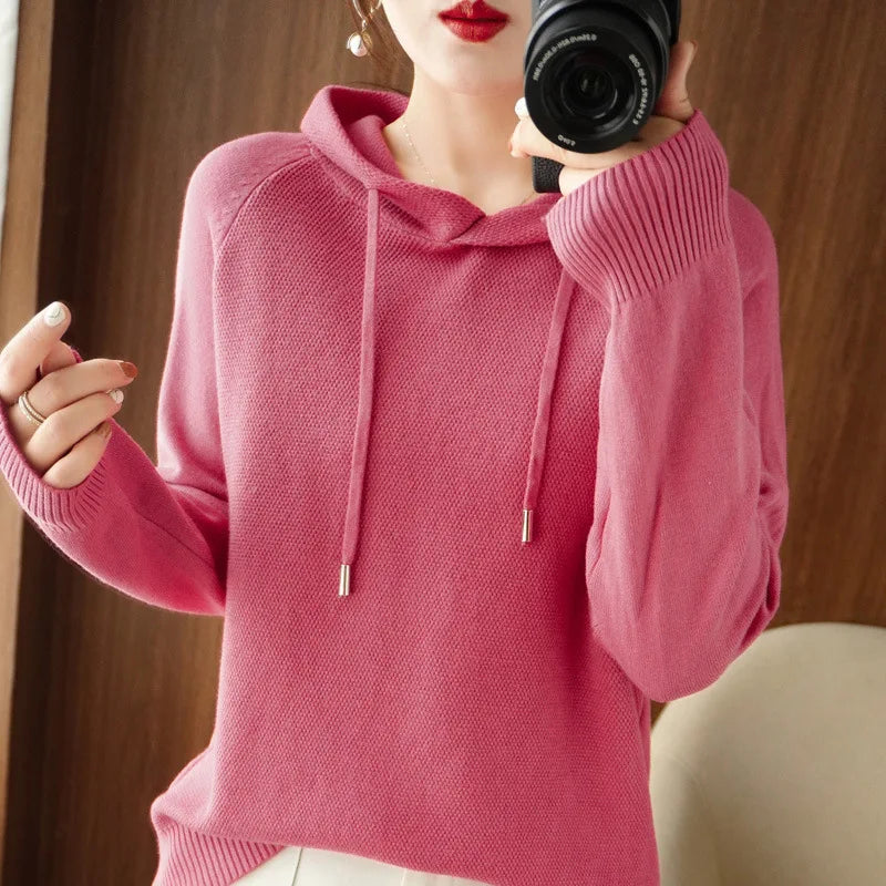 Sweat-shirt à capuche femme – pullover décontracté,  10 coloris