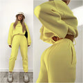 Ensemble 2 pièces femme – Sweat col montant imprimé lettrage & pantalon crayon taille haute 8 coloris