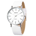 Montre femme minimaliste – Cadran rond, bracelet cuir – Plusieurs coloris