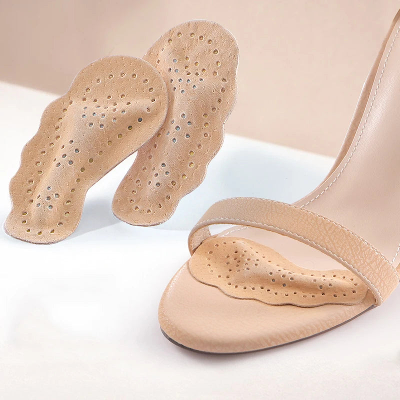 Coussinets avant-pied antidérapants en cuir – Talons hauts & sandales, auto-adhésifs