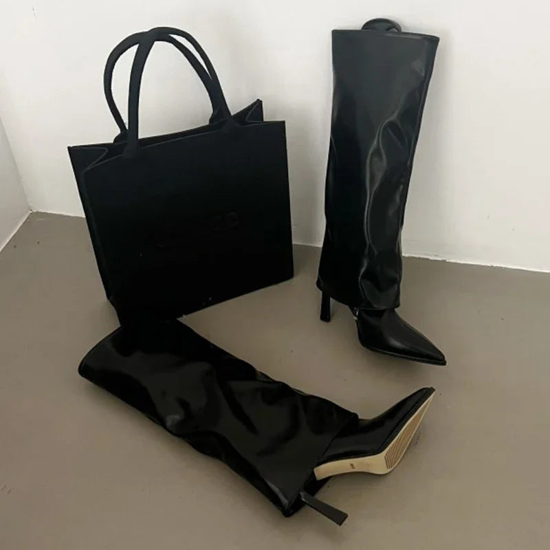 Bottes Hautes Femme – Bout Pointu, Talon Fin & Style Western Chic