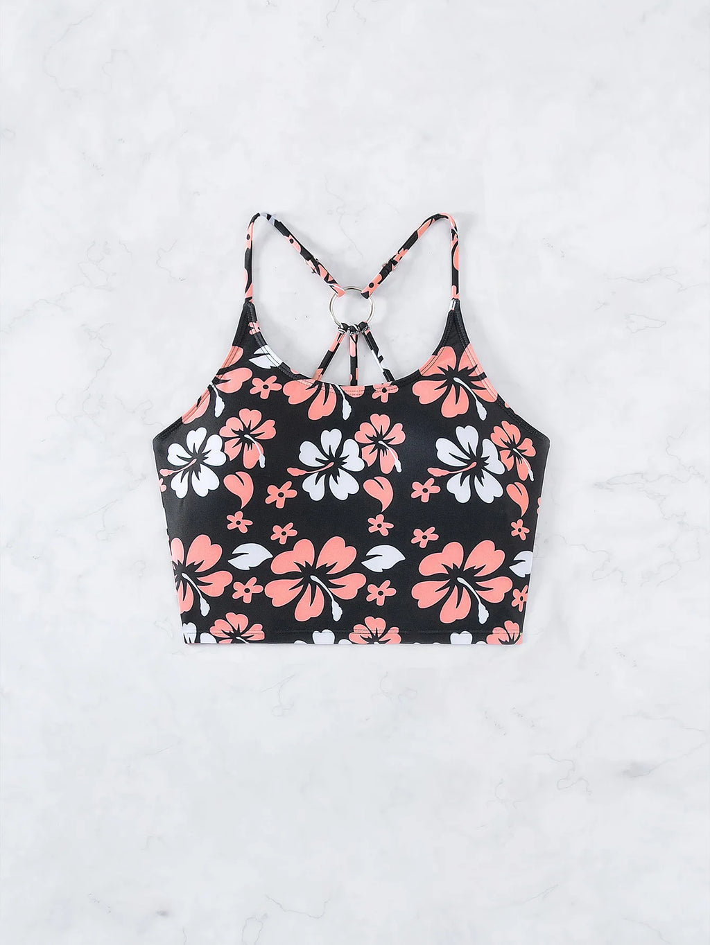 Bikini Femme 2 Pièces – Crop Top & Short Taille Haute (Plusieurs coloris)