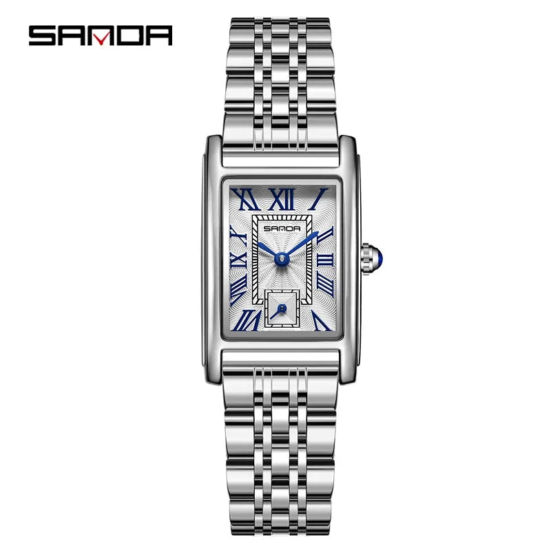 Montre Sanda femme Rectangle, quartz, étanche