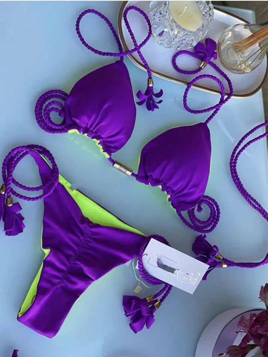 Bikini Femme & Taille Haute – 16 Coloris
