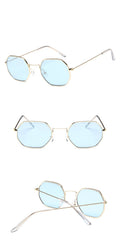 Lunettes de soleil femme polygonales – Monture alliage – Plusieurs coloris