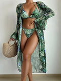 Bikini 2 Pièces – Jupe de Plage & Imprimé Paisley Taille Basse -Plusieurs coloris