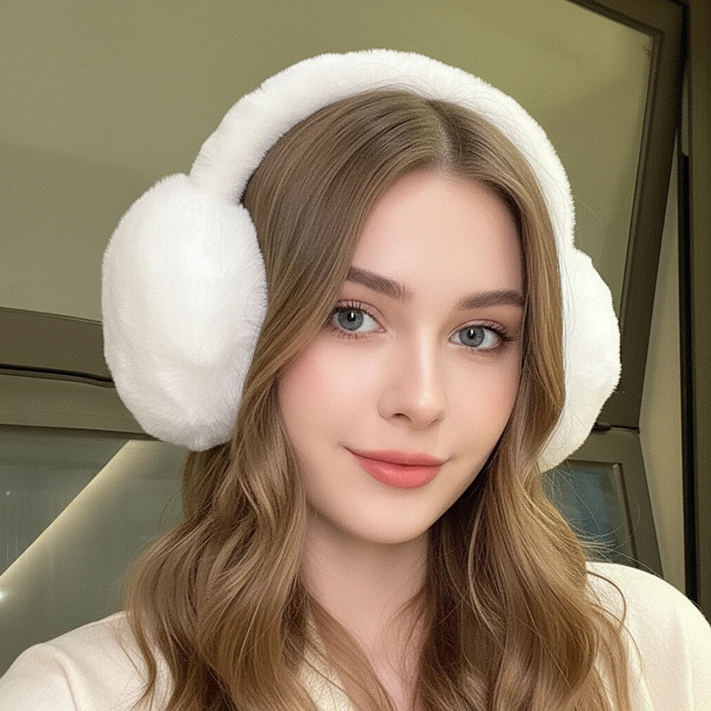 Cache-oreilles peluche femme – Mignon & chaud – Plusieurs coloris