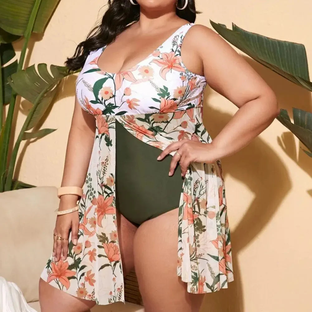 Monokini Femme Grande Taille Col Carré – 6 Coloris 1XLà 5XL
