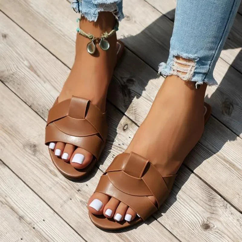 Sandales Plates Tissées – Confort Décontracté Été-Plusieurs coloris