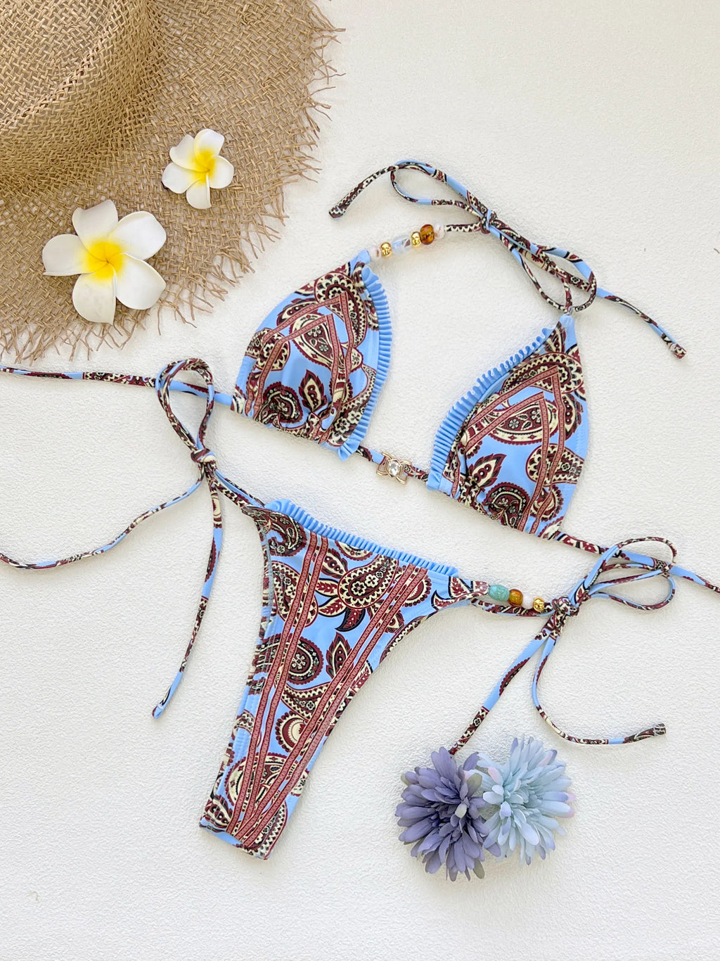 Bikini Bohème Femme  – Motif Cachemire Unique Été 2026