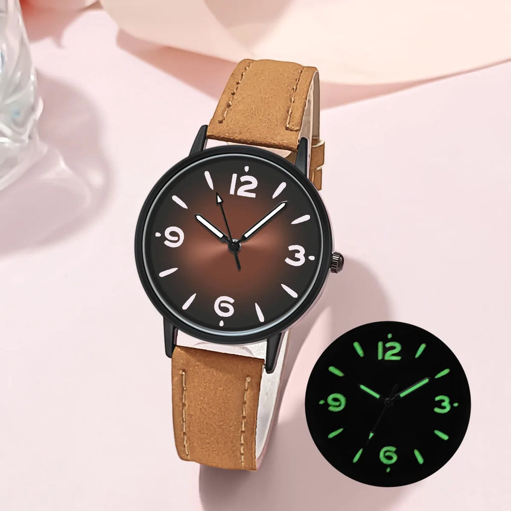 Montre femme quartz – Bracelet cuir PU – Plusieurs coloris