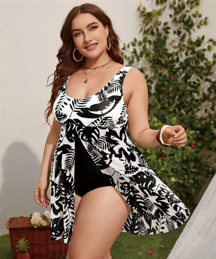 Monokini Femme Grande Taille Col Carré – 6 Coloris 1XLà 5XL