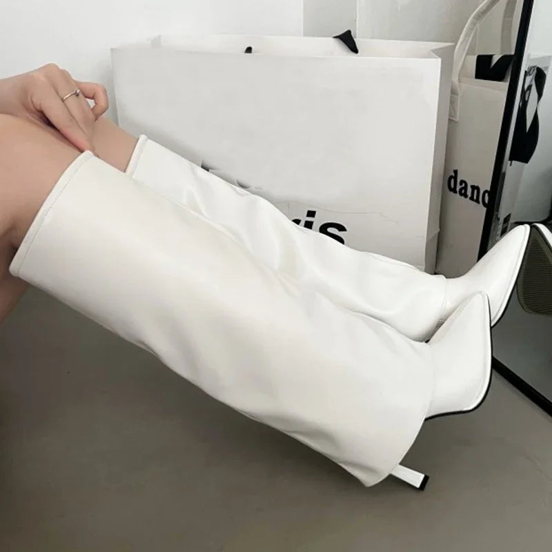 Bottes Hautes Femme – Bout Pointu & Talon Fin