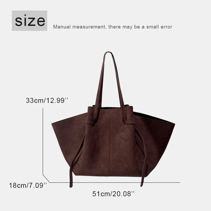 Sac fourre-tout en simili-daim – Grande capacité – Plusieurs coloris