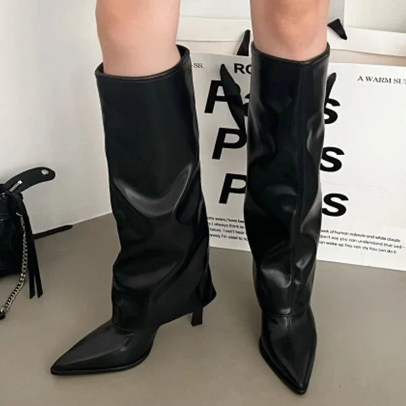 Bottes Hautes Femme – Bout Pointu, Talon Fin & Style Western Chic