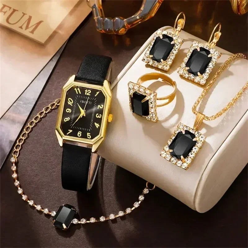 Montre femme carrée – Bracelet cuir, quartz – Plusieurs coloris
