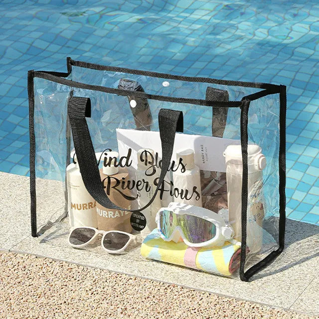 Sac transparent PVC imperméable  –  4 coloris