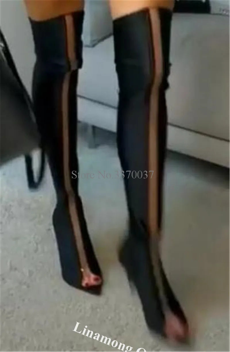 Bottes Femme Tissu Élastique – Talon Aiguille & Bout Pointu | Courtes ou Longues