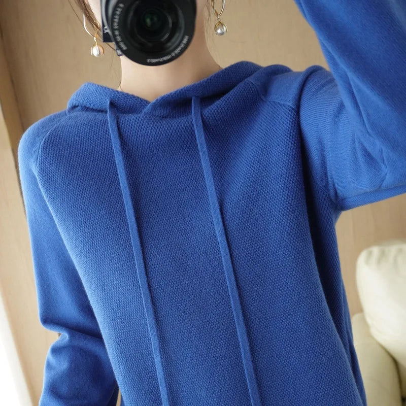 Sweat-shirt à capuche femme – pullover décontracté,  10 coloris