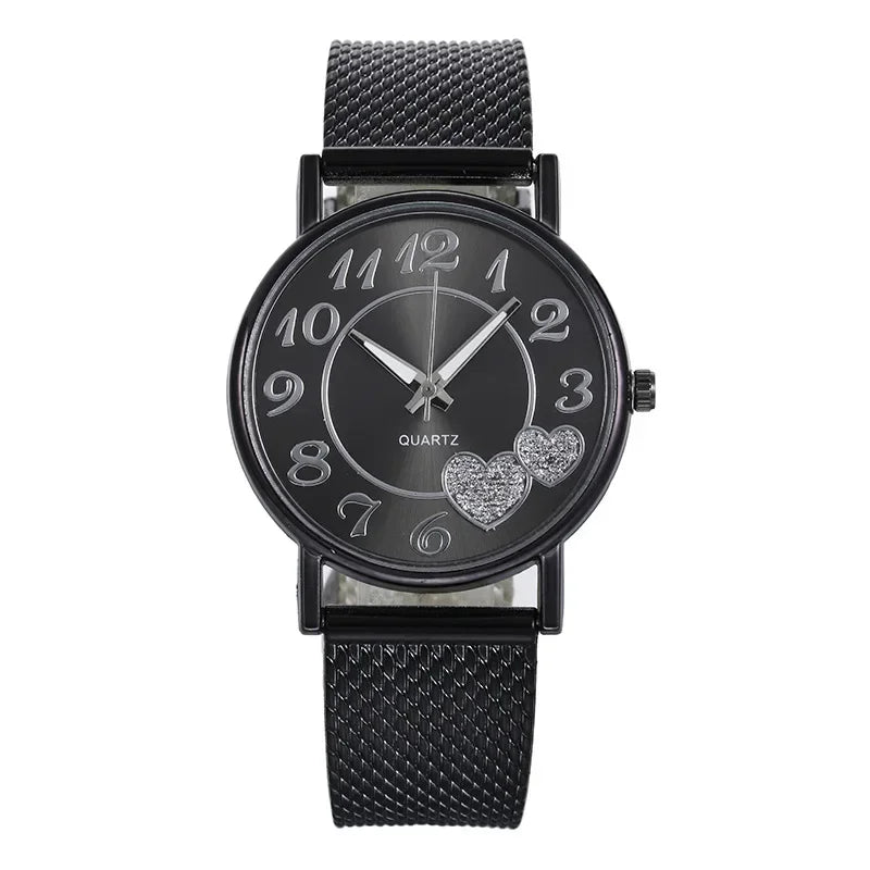 Montre femme cœur Cadran cœur, rose gold, quartz