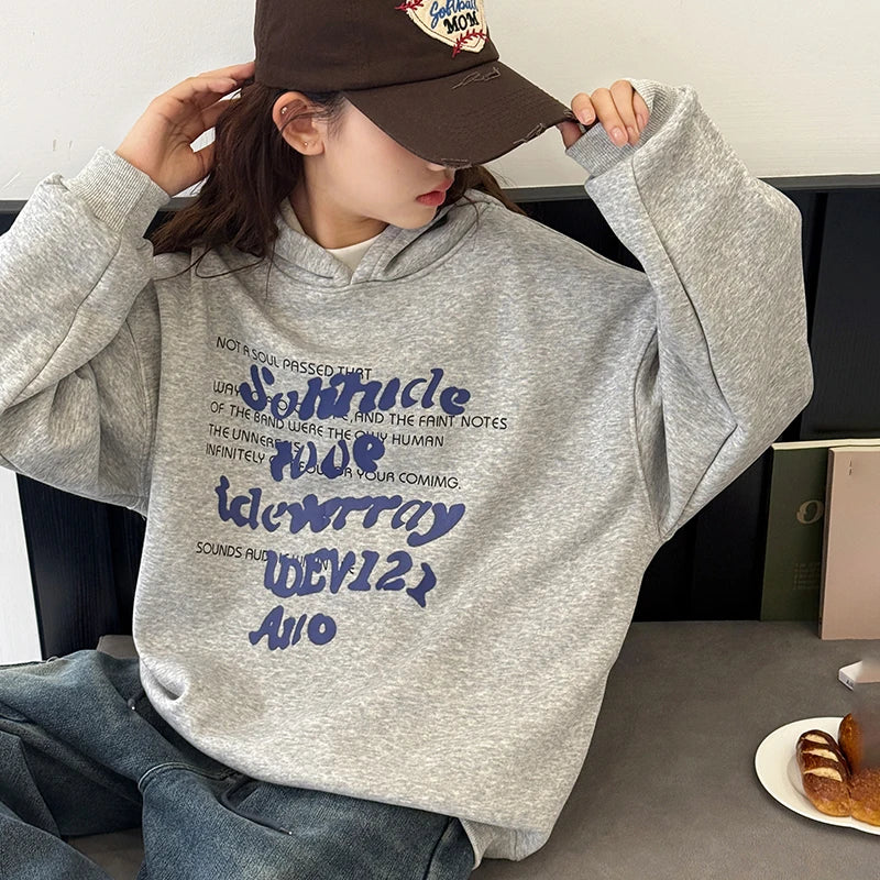 Sweat à Capuche Fille – Imprimé Lettres Américaines