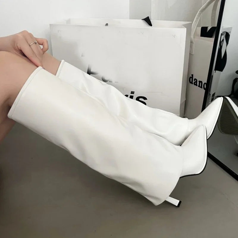 Bottes Hautes Femme – Bout Pointu & Talon Fin