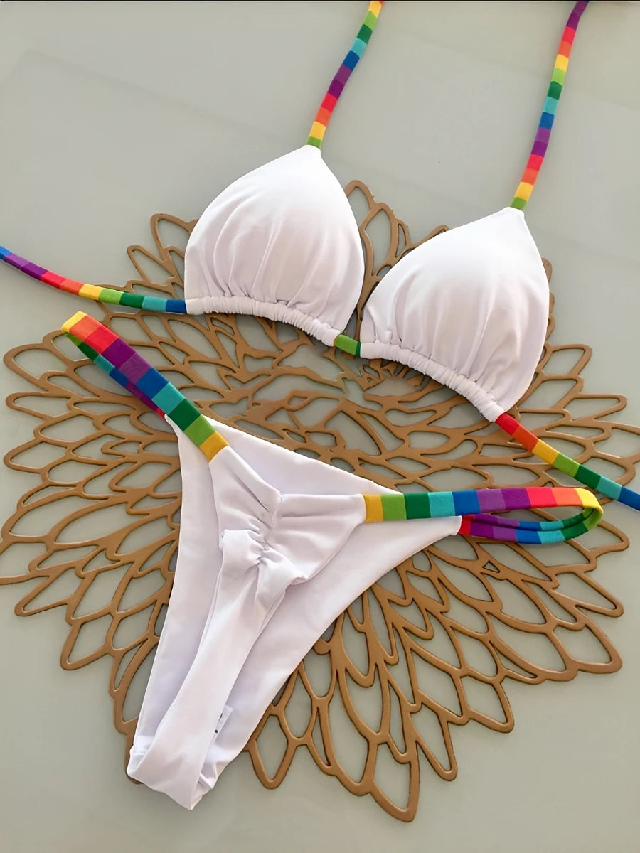 Trikini Femme – Imprimé Léopard & String Style Brésilien -Plusieurs coloris